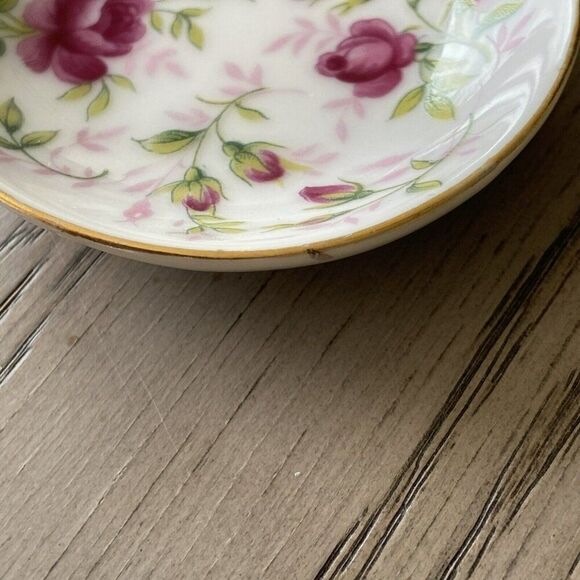 Vintage Lefton Personal Porcelain Ashtray with Floral Design - Picture 6 of 9